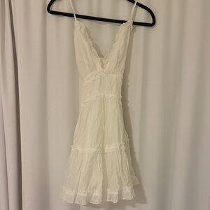 Princess Polly The Dawning White Ruffle Strappy Mini Dress